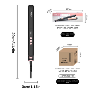 KEMEI Km-3182 Plancha y Rizador <span class=keywords><strong>de</strong></span> Pelo 2 en 1 para Mujer, 55W, Cerámica PTC, 6 Temperaturas, Calentamiento Rápido, Anti-Quemaduras, Sin Daños, Herramienta <span class=keywords><strong>de</strong></span> Peinado - Product Image 2