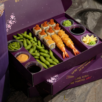 Boîte d'emballage en gros pour biscuits, chocolats, bonbons et beignets, gaufrée, recyclable, de qualité alimentaire, avec intercalaire pour gobelet à sauce