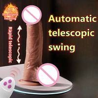 Vente en gros de jouets sexuels en silicone, pénis réaliste grandeur nature, avec fonction de poussée, grand godemiché réaliste, vibrateur, consolador pour femmes