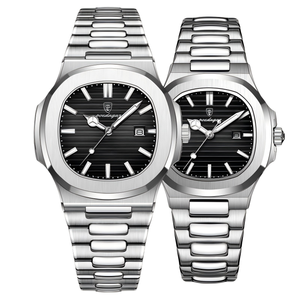 Relojes <span class=keywords><strong>de</strong></span> Pareja POEDAGAR 613 / 789 / 708 Plateados, Azules y Verdes, Reloj <span class=keywords><strong>de</strong></span> Cuarzo <span class=keywords><strong>de</strong></span> Acero Inoxidable para Mujer y Hombre, Reloj para Hombre para Enamorados - Product Image 5