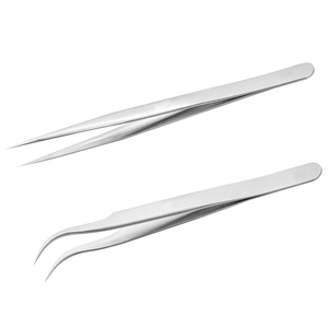 Pince à épiler pour cils en acier inoxydable, prix de gros, qualité supérieure, design personnalisé, pince à épiler pour cils noire - Product Image 2