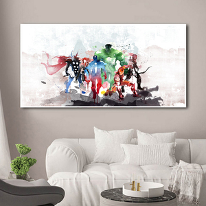 Mural Decorativo para Habitación Infantil, Póster de Anime, <span class=keywords><strong>Acuarela</strong></span>, Lienzo Retro, Arte de Pared, Pintura de Cómics - Product Image 3