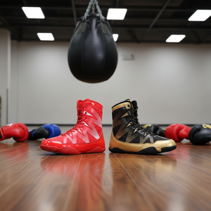 Brand New Professional Training Boxing &amp; Wrestling Lace-Up Shoes for <strong>Men</strong> Leather Upper EVA Midsole Breathable Lightweight Design - Product Image 2