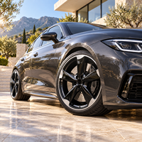 Jantes en alliage d'aluminium personnalisées 5x112, roues de voiture noires brillantes, jantes de voiture pour Audi Q5 A4 A6 A7, pièces détachées