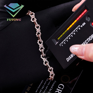 กำไลข้อมือแบบไม่มีที่สิ้นสุด ประดับเพชรโมอิสซาไนต์ VVS ชุบทอง เงินแท้ 925 ผ่านการทดสอบเพชร พร้อมใบรับรอง GRA ขายดี จัดส่งจากโรงงาน - Product Image 2