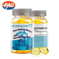 Oem Huile de saumon oméga d'Alaska pure halal au prix de gros 500Mg Capsules molles d'huile de poisson oméga 3 Epa Dha