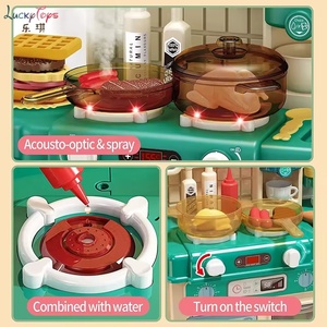 Jouets de <span class=keywords><strong>cuisine</strong></span> pour enfants d'âge préscolaire avec lumières réalistes, aliments de jeu, évier de simulation avec fonction de pulvérisation - Product Image 3