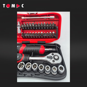 Tomac 39pcs螺丝刀和钻头插座通用工具棘轮插座专业维修手工具套装盒 - Product Image 4
