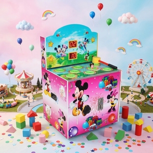 Jeu d'<span class=keywords><strong>arcade</strong></span> à monnayeur Whack-a-mole pour enfants, portable, en bois, avec lampe, mini-jeu de marteau, garantie 1 an - Product Image 6