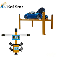 Équipement d'alignement de roues 3D pas cher de l'usine Kaistar, pont élévateur 4 colonnes pour voitures, alimentation 110V/220V/380V, poids max. des roues 75 kg pour voiture