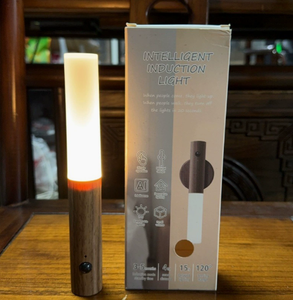 Wood Grain LED Cabinet <b>Light</b> <b>Sensor</b> Control Wall Lamp Night <b>Light</b> <b>for</b> Bedroom Bathroom Corridor - Product Image 2