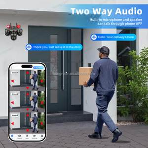 Hongnaer 12MP WiFi açık akıllı 360 CCTV PTZ IP kamera Pro Pro <span class=keywords><strong>3</strong></span> Lens ev WiFi gözetim güvenlik ağı kablosuz kamera - Product Image 5