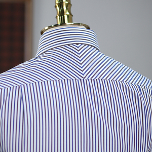 Chemise rayée pour <span class=keywords><strong>homme</strong></span>, col classique, col à revers, col pointu, chemise formelle vintage, coupe ajustée, qualité supérieure - Product Image 3