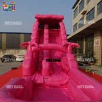 Parc aquatique gonflable en PVC à prix d'usine, personnalisable, à montage rapide, rose vif, pour fêtes à la piscine