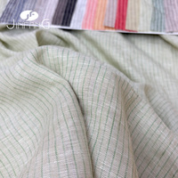 Tissu tissé 100% lin lavé au sable, haute qualité, pur, teint uni, doux, respirant, 155 g/m², pour chemises rayées et vêtements