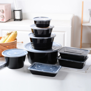 Jetable Plastique PP Rectangle Rond Restaurant Bento Déjeuner Emballage Boîte <span class=keywords><strong>Micro</strong></span>-ondes Sûr Restauration rapide Conteneur de préparation de repas à emporter - Product Image 1