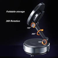 Support de téléphone portable magnétique N5 à rotation multi-angle 360° avec ventouse pour tableau de bord et chargeur sans fil