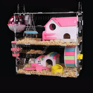 <span class=keywords><strong>Jaula</strong></span> transparente para hámster, <span class=keywords><strong>jaula</strong></span> grande para hámster con rueda de juguete - Product Image 2