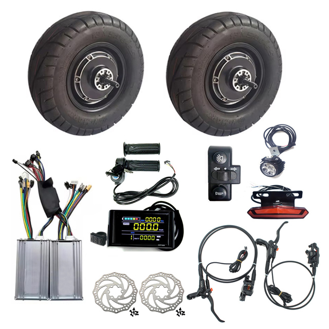 60V 72V 3000W 4000W 13x5.0-6.5 13 Inch Tire Electric Scooter Hub Motor Conversion Kit Kit