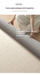 Tapis de salon crème couleur unie 2025 Nouveau modèle sans lavage, imperméable, anti-salissure, tapis de sol irrégulier de forme spéciale - Product Image 6