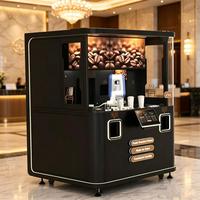 Bras robotisé Funkyplay, distributeur automatique de café entièrement automatique, en acier inoxydable, nettoyage automatique, surveillance à distance
