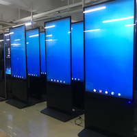 Reproductor de Publicidad Digital con Pantalla Táctil 4K de 55 Pulgadas para Interiores, con Soporte de Pie, para Hoteles, Centros Comerciales y Ascensores