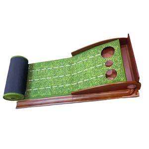 Ghealth G001 2026 Tapete de Práctica de <span class=keywords><strong>Golf</strong></span> de Madera con Superficie de Nylon para Retorno de Pelota, Ayuda de Entrenamiento de Tres Hoyos OEM ODM - Product Image 5