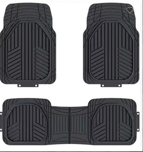 Pièces et accessoires de véhicules gadgets de <span class=keywords><strong>voiture</strong></span> accessoires d'intérieur tapis de <span class=keywords><strong>voiture</strong></span> en PVC noir set universel 3 PCS - Product Image 1