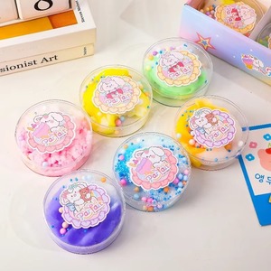 Lot de 12 pièces de slime en résine effet nuage double mélangé, avec breloques, argile cristalline, kit de fabrication de pâte à modeler, jouet éducatif - Product Image 4