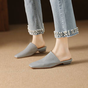 Nouvelles pantoufles d'été brodées, antidérapantes, à enfiler, style tendance - Product Image 6