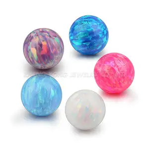 Différentes Couleurs 2mm-18mm Plein Trou Boule Opale Demi Trou Perles Opale Synthétique Boule Opale Pierre