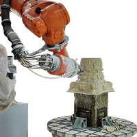 Machine de sculpture sur marbre 3D à bras robotique KUKA HUALONG Machinery, routeur CNC à 7 axes, gravure sur granit, sculpture sur pierre, robot à vendre