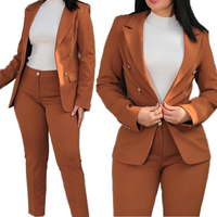 Costumes d'Affaires en Gros pour Femmes, Ensemble Tendance Pantalon Ajusté et Blazer, Tenue de Bureau Formelle