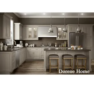 2023 Dorene özelleştirilmiş yeni tasarım endüstriyel stil cila melamin Modern mutfak dolapları
