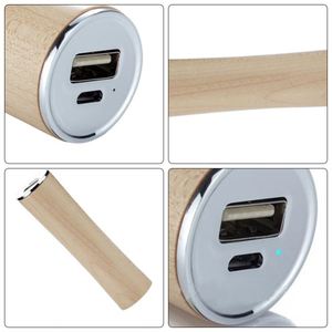Batería Externa Redonda Pequeña, Mini Batería Portátil de Madera con Forma Personalizada para Mujer - Product Image 5