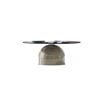 Ensemble de tables basses minimalistes en forme de cloche à plusieurs niveaux, écologiques, avec base en verre pour le mobilier de salon
