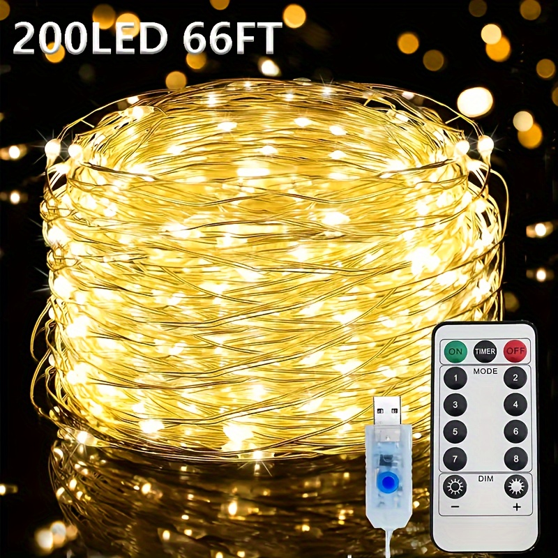 Blanc chaud 66 pieds 200 LED
