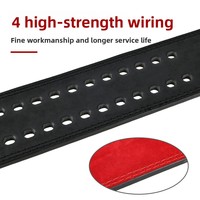 Ceinture de musculation personnalisée en PU pour squats et fitness, avec fermeture double-bouton pour protection lombaire, ceinture à levier