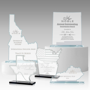 Placa de Premio de Vidrio Transparente Personalizada al por Mayor Noble con Mapa de Estados Unidos en Vidrio - Product Image 1