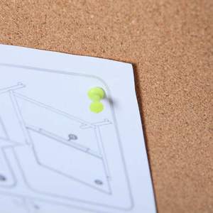 Tableau d'affichage mural en liège avec cadre en aluminium argenté de taille personnalisée pour l'utilisation du babillard - Product Image 5