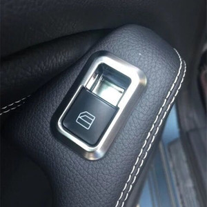 Kit de garnitures chromées argentées pour interrupteurs de vitres intérieures Mercedes-Benz, 5 pièces, pour classes A, B, C, E, GLK, GLE, GLS, ML, CLA - Product Image 1