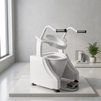 Dispositif d'accessibilité pour salle de bain : Siège de toilette surélevé et fauteuil roulant de transfert pour personnes âgées à domicile