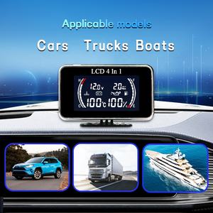 Wenle 4-in-1LCD Carro Digital Água Temp <span class=keywords><strong>Gauge</strong></span> <span class=keywords><strong>Oil</strong></span> <span class=keywords><strong>Pressure</strong></span> Fuel Voltage 1/8 NPT <span class=keywords><strong>Oil</strong></span> <span class=keywords><strong>Pressure</strong></span> Sensor Sensor de Temperatura da Água - Product Image 3