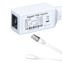 Inyector y Divisor PoE Gigabit Rápido 10/100/1000, Cable PoE para Cámara IP y Punto de Acceso WiFi