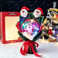 Vente en gros AIDA AD3525 Cadeaux de Noël Bouquet Père Noël Boule acrylique avec lumières LED Baies rouges 2 couleurs Spot Vente directe usine