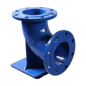 ISO2531 Ductile Iron Pipe Fittings 90 Degree Double Flange Duckfoot Bend