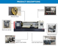 Torno CNC de Alta Resistencia CK6180, 800 mm de Diámetro de Torneado, Torno CNC Horizontal de Alta Precisión con Bancada Plana para Torneado de Metal