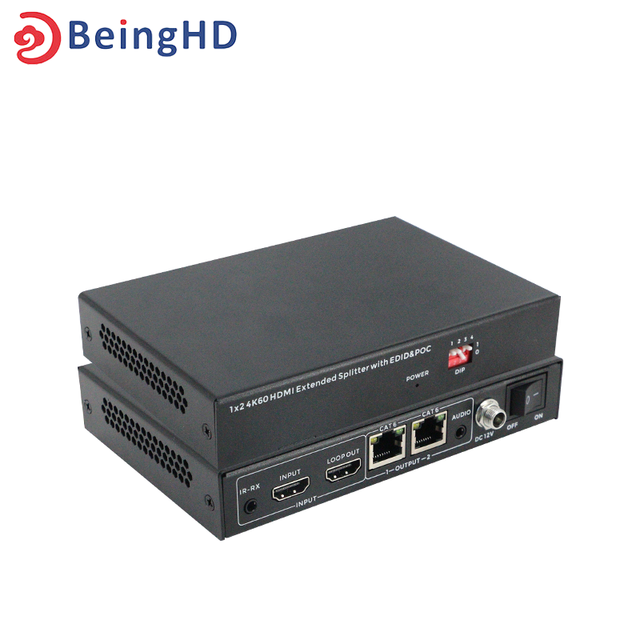 2.0 Splitter 1 In 2 Out, 4K 60Hz HD Video Distributor, Connect Computers to Projectors & TVs