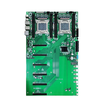 Carte mère X99 double processeur LGA2011-3, carte mère E-ATX pour serveur, 6 emplacements PCI-E pour GPU, espacement de 60 mm, 8*DDR4 pour l'informatique Aleo