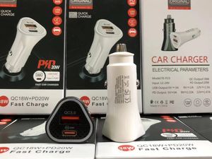 20W/38W Dual Port USB-C Car Charger Compact Mini Vehicle Charger 5A/4A/25A Output Fast QC3.0 PD ABS for <b>Mobile</b> <b>Phone</b> - Product Image 6